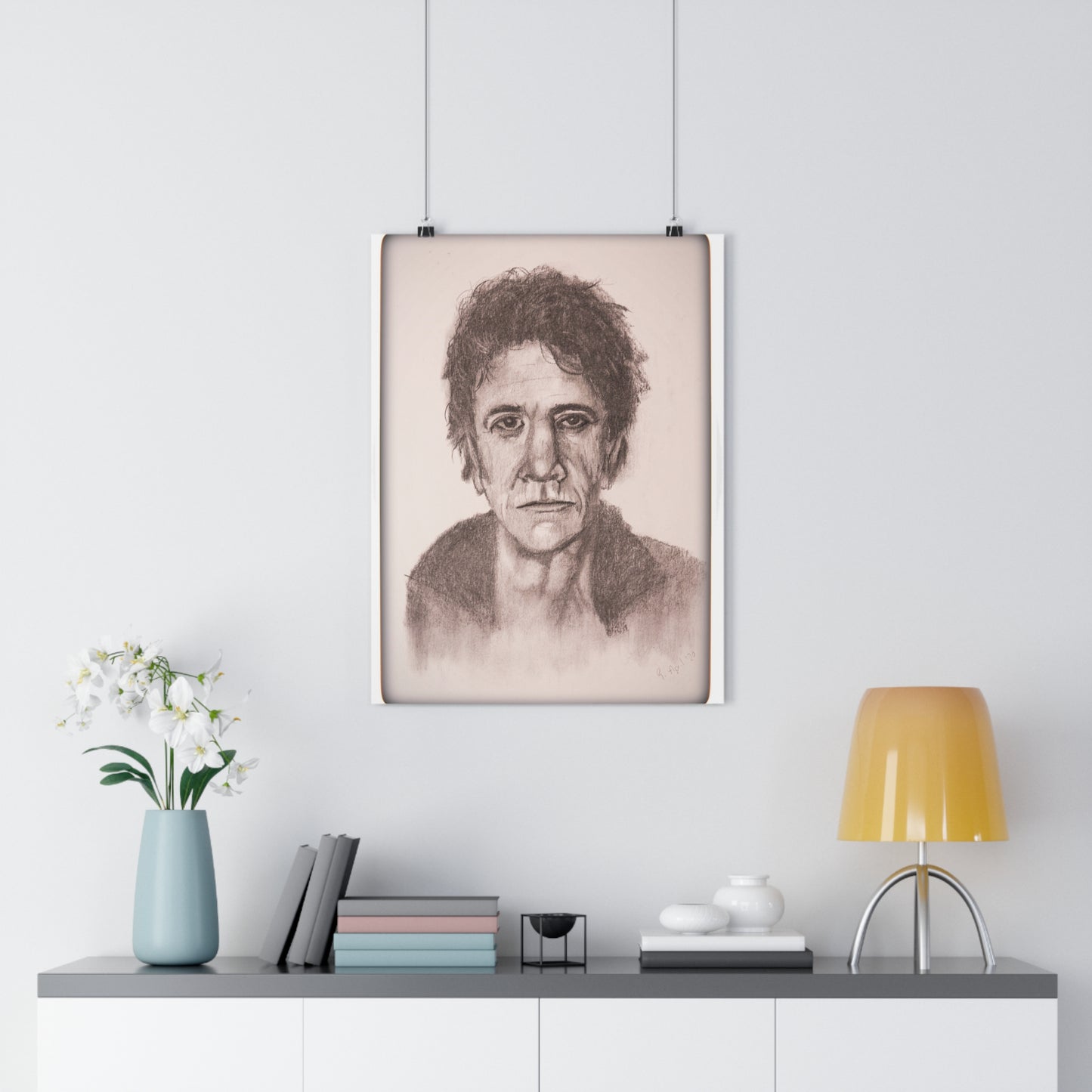 Lou Reed Charcoal Portrait Giclée Art Print - Wall Decor, Home Decor, Office Decor, Gift for Artists, Fine Art Print