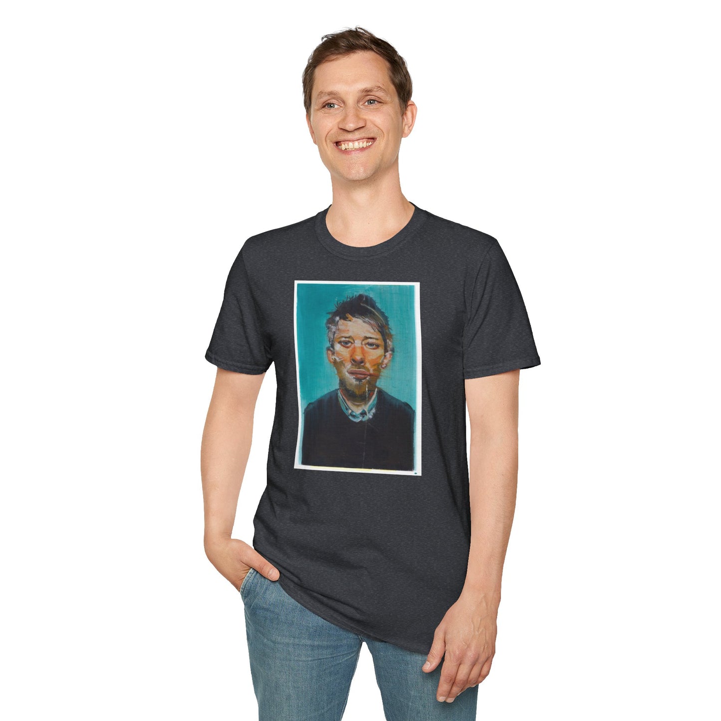 Thom Yorke Unisex T-Shirt - Radiohead Singer Oil Painting Design