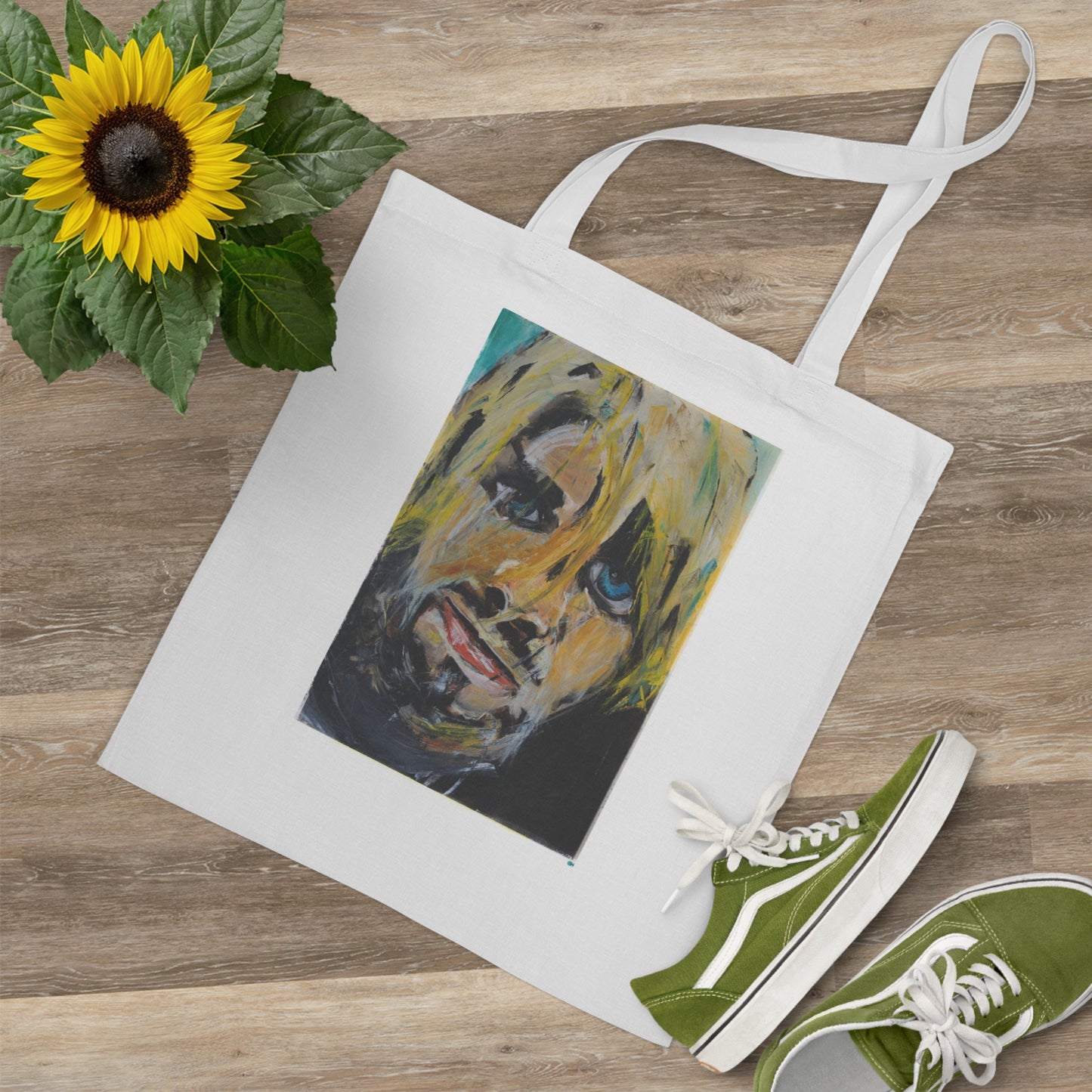 Stylish Tote Bag Kurt Cobain Nirvana Oil Painting Design