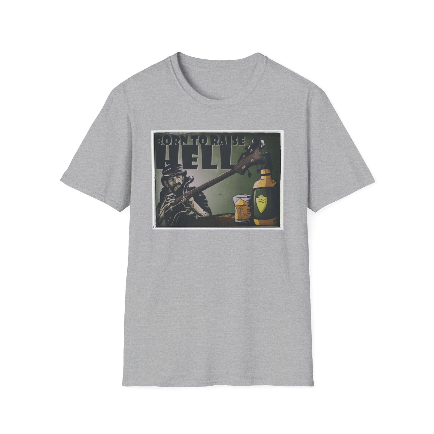 Unisex Softstyle T-Shirt with original digital illustration of Lemmy from Motorhead