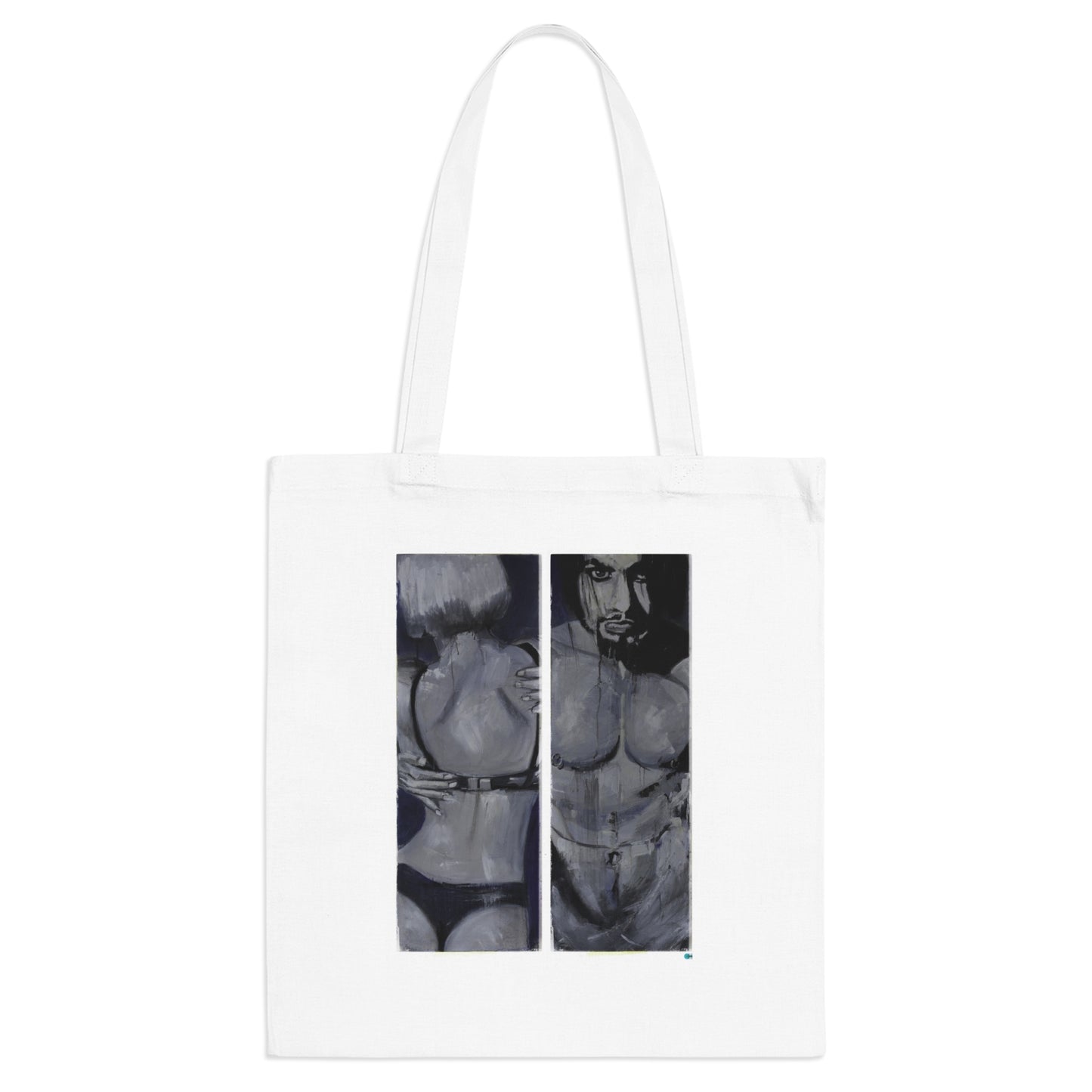 Sexy Couple Oil Painting Tote Bag