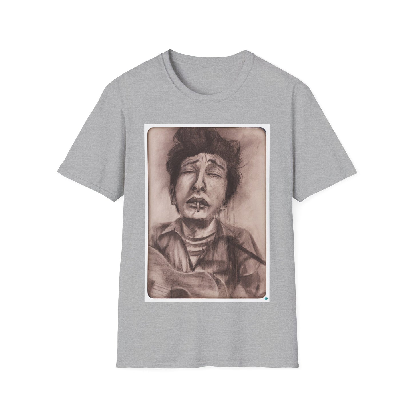 Bob Dylan Original Charcoal Print Unisex Soft Vintage Style T-Shirt, Music Lover Gift,