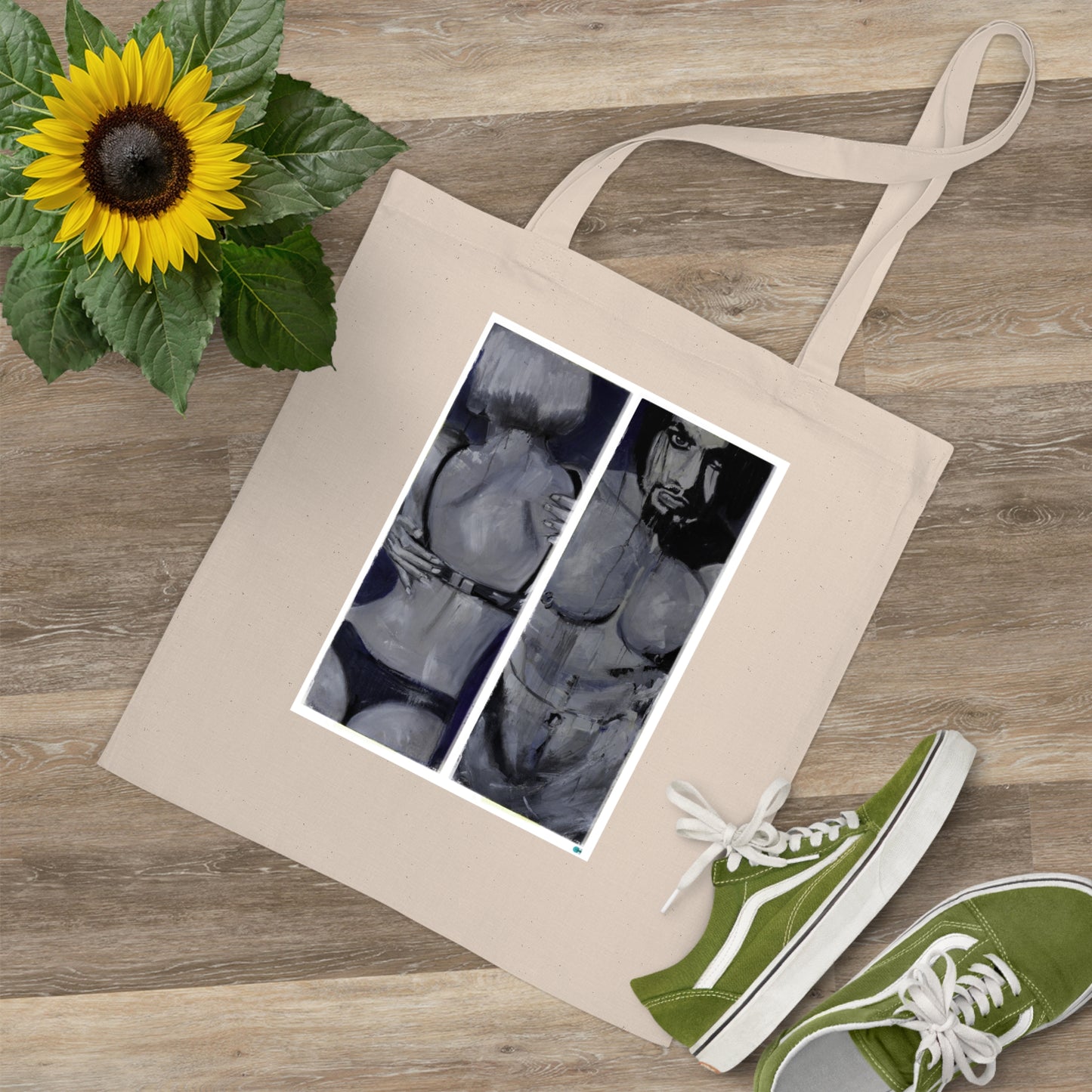 Sexy Couple Oil Painting Tote Bag