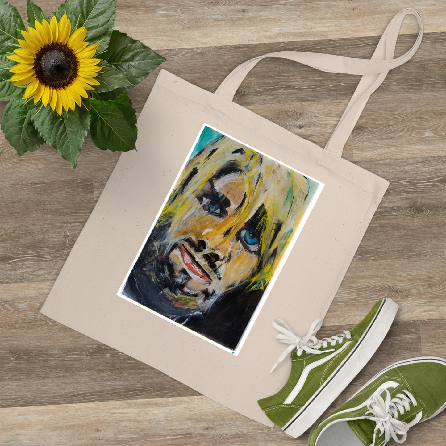 Stylish Tote Bag Kurt Cobain Nirvana Oil Painting Design