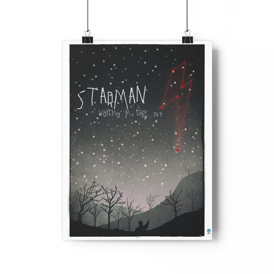 Giclée Art Print of a digital print of David Bowie Starman