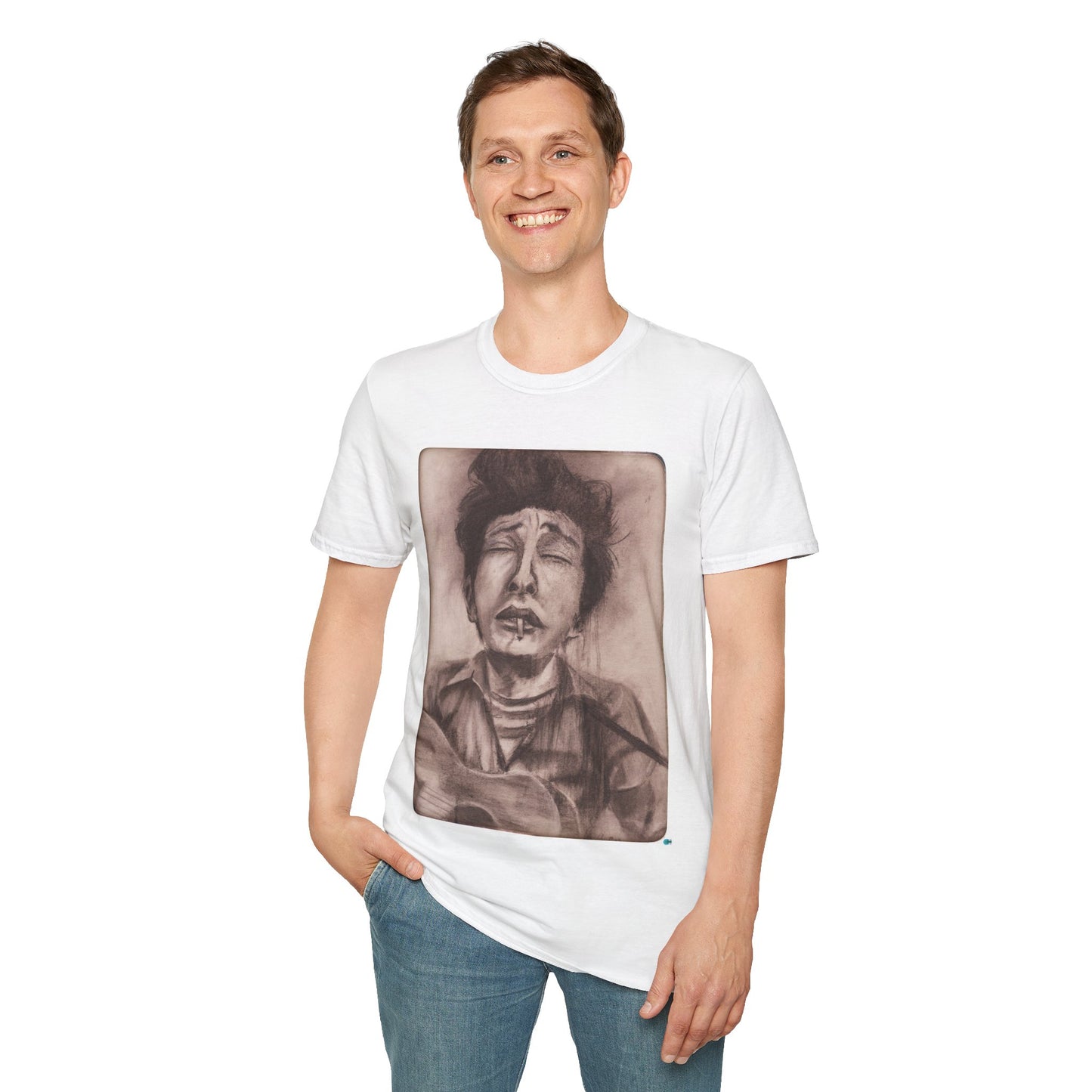 Bob Dylan Original Charcoal Print Unisex Soft Vintage Style T-Shirt, Music Lover Gift,