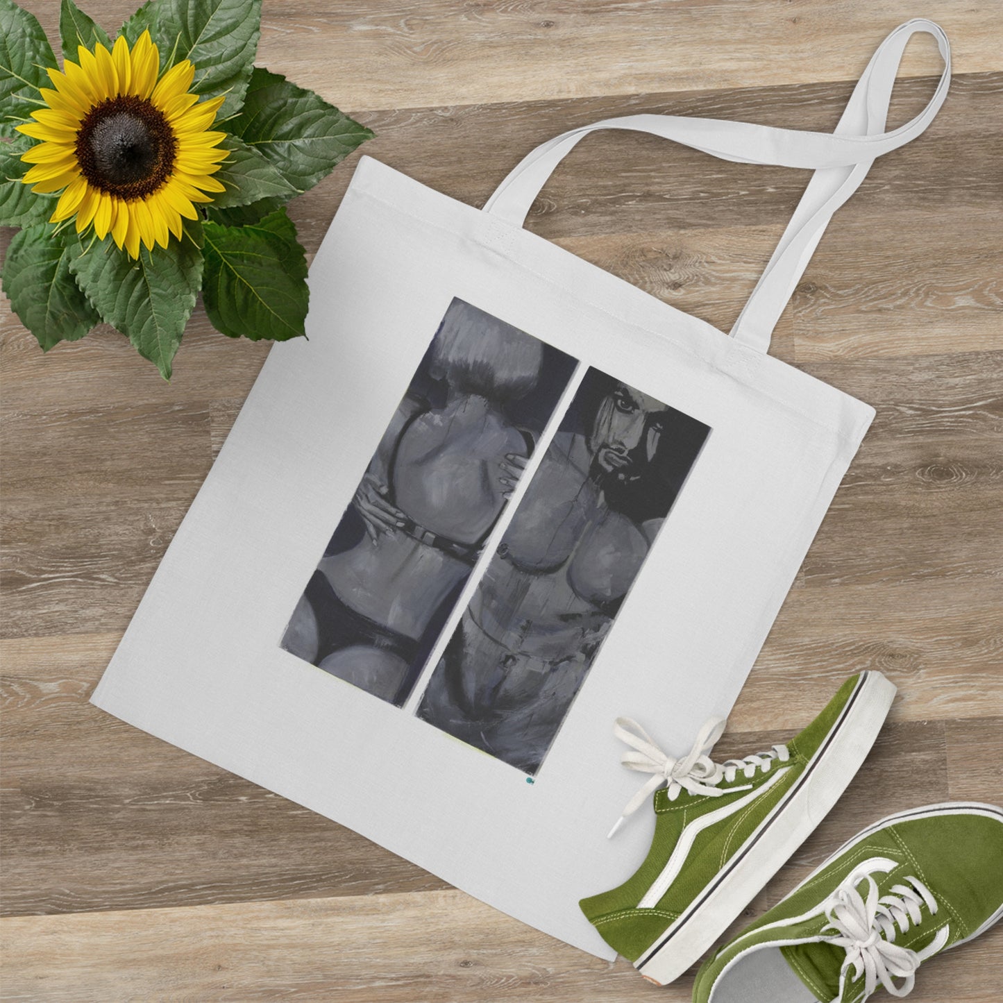 Sexy Couple Oil Painting Tote Bag