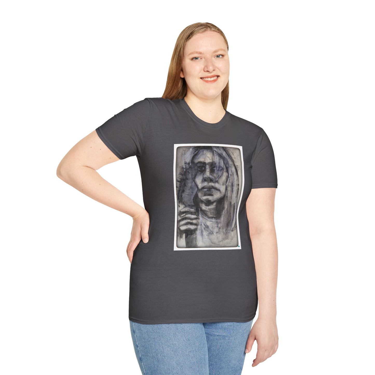 Kim Gordon Unisex Soft Style Original Charcoal Print T-Shirt