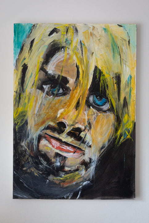 Kurt Cobain Painting, Oil on Canvas 80x100cm