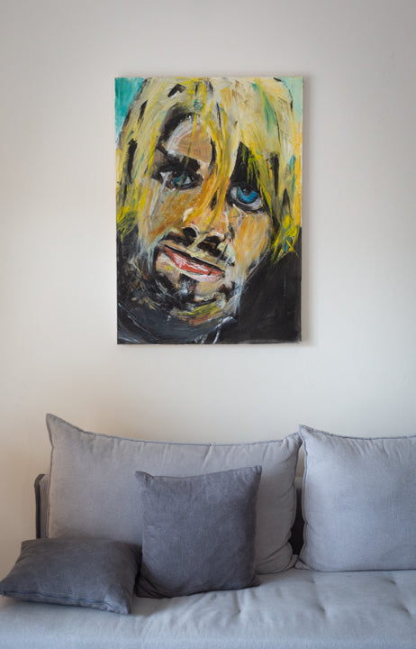 Kurt Cobain Painting, Oil on Canvas 80x100cm