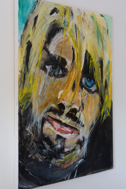 Kurt Cobain Painting, Oil on Canvas 80x100cm