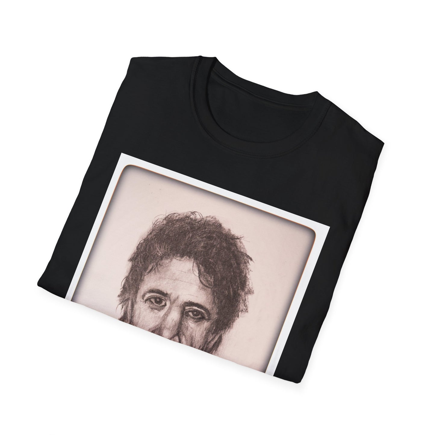 Original charcoal Art of Lou Reed, Unisex Softstyle T-Shirt