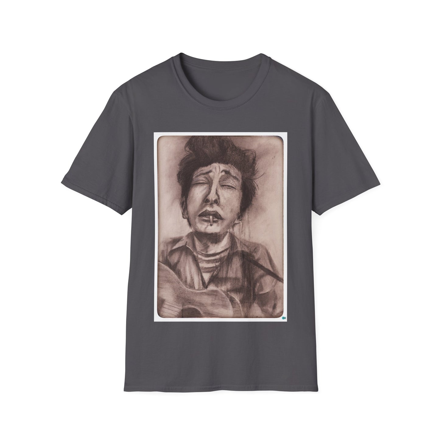 Bob Dylan Original Charcoal Print Unisex Soft Vintage Style T-Shirt, Music Lover Gift,