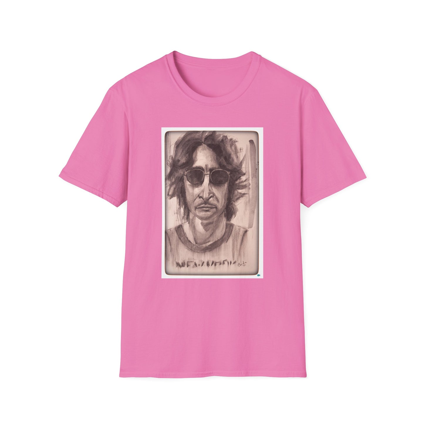 John Lennon Charcoal Drawing Unisex T-Shirt, Urban Graphic Tee, Music Lover Gift, Vintage Band Shirt, Stylish Men's Top