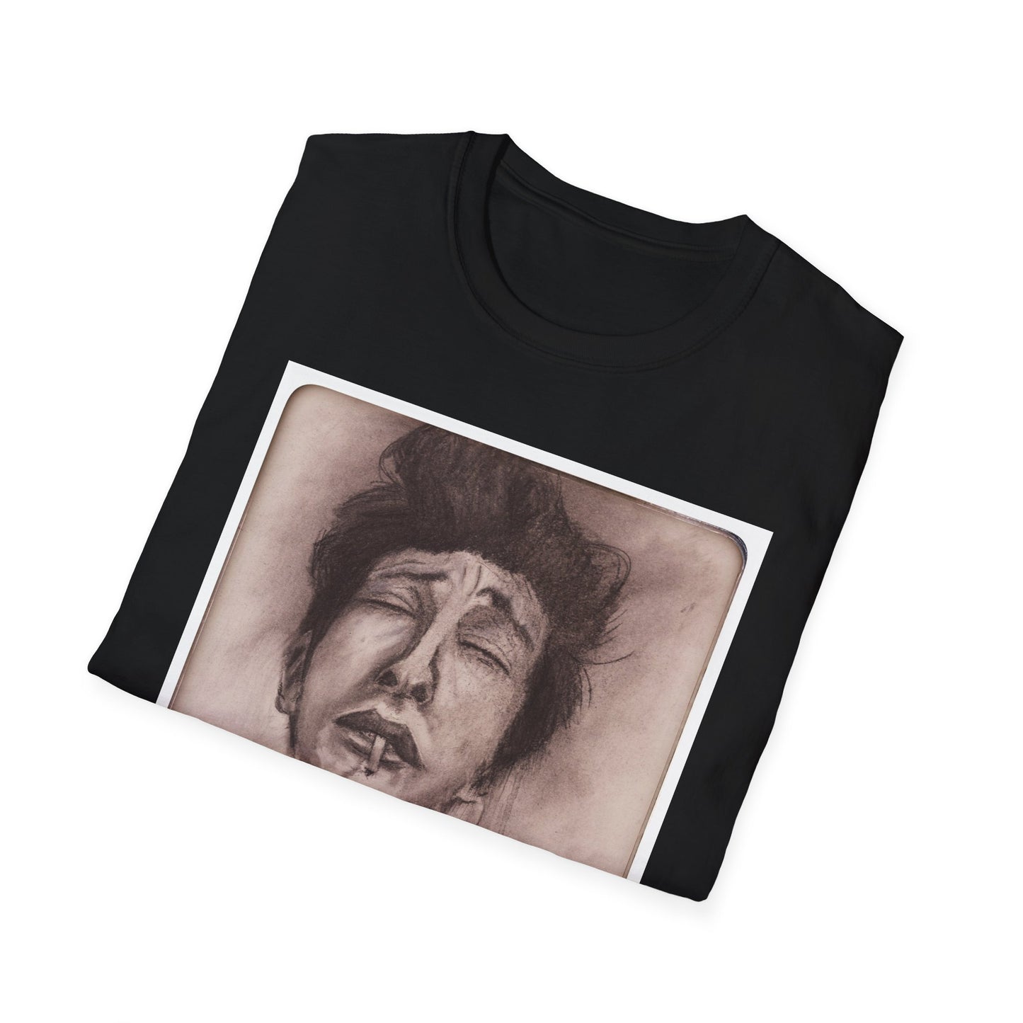 Bob Dylan Original Charcoal Print Unisex Soft Vintage Style T-Shirt, Music Lover Gift,