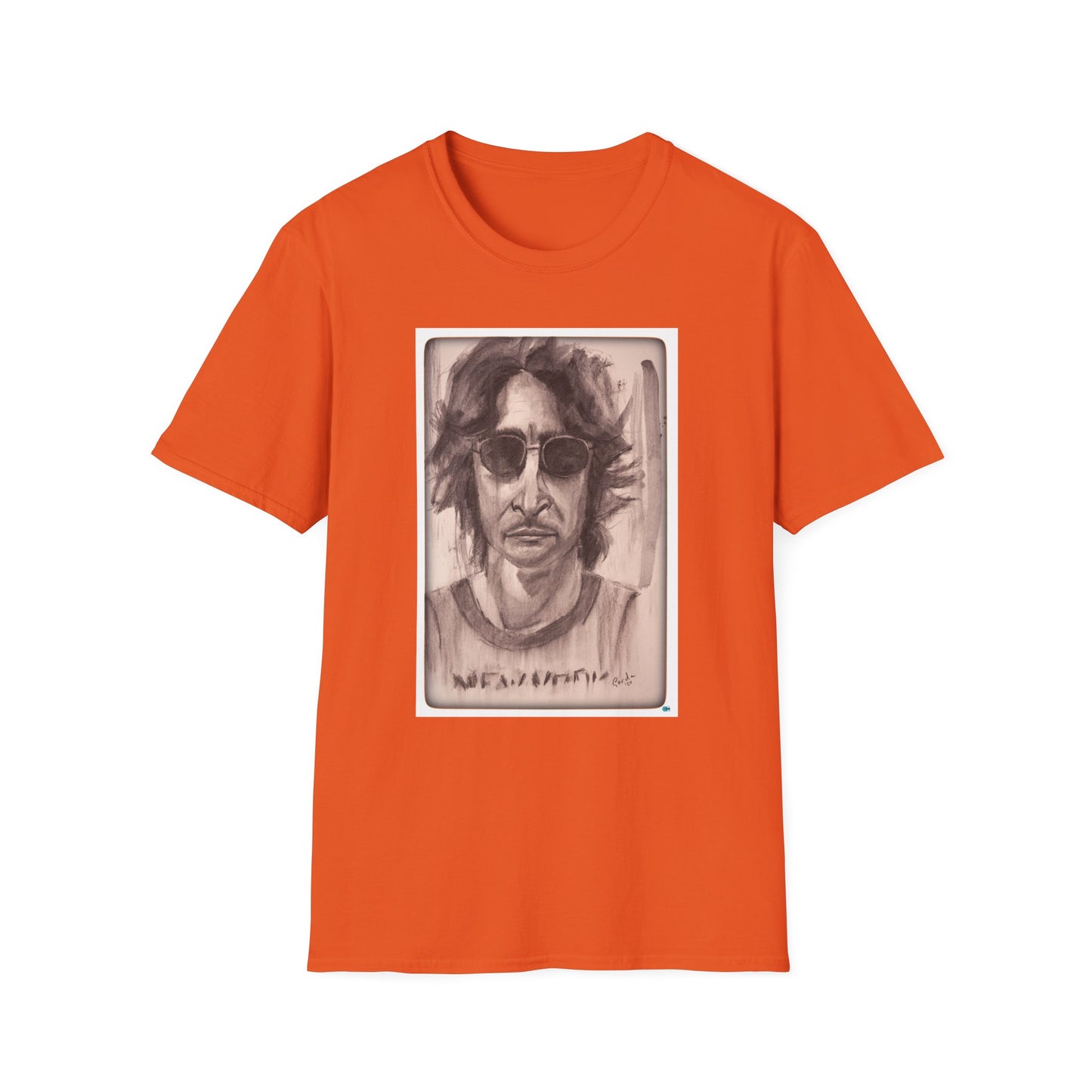 John Lennon Charcoal Drawing Unisex T-Shirt, Urban Graphic Tee, Music Lover Gift, Vintage Band Shirt, Stylish Men's Top