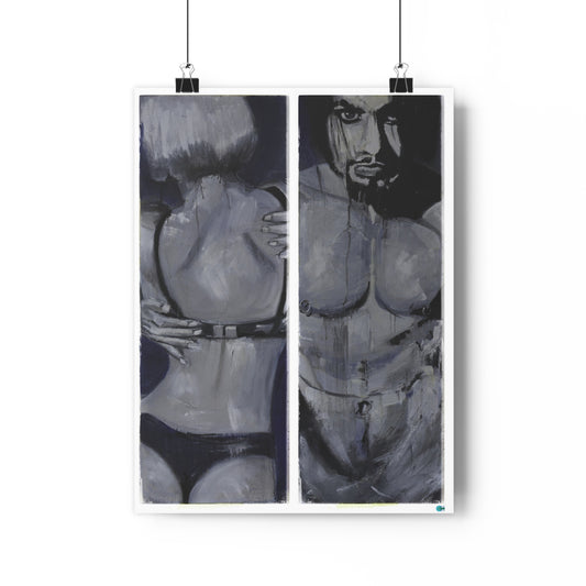 Giclée Art Print of a sexy couple in underwear