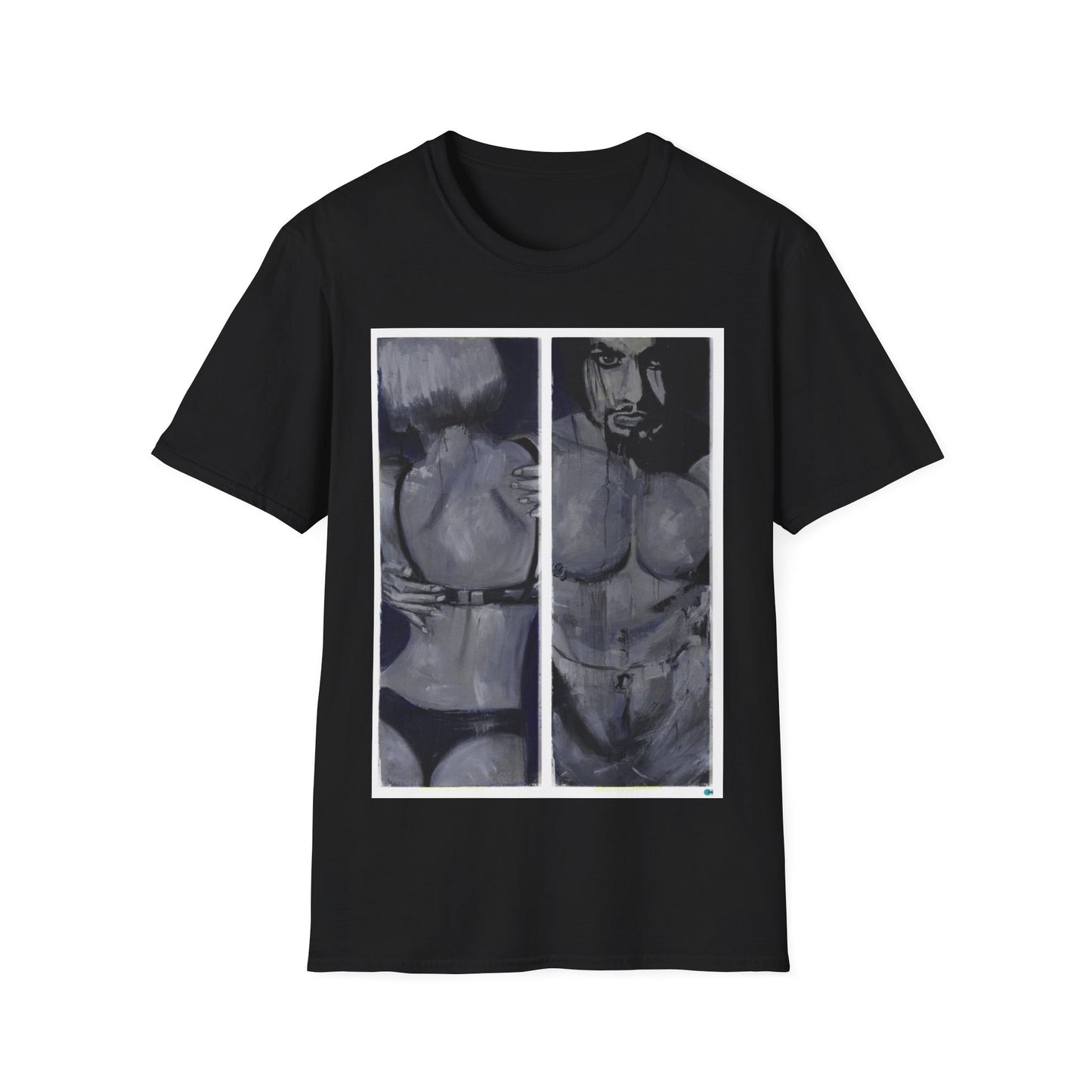 Urban Unisex T-Shirt of girl and boy in underwear