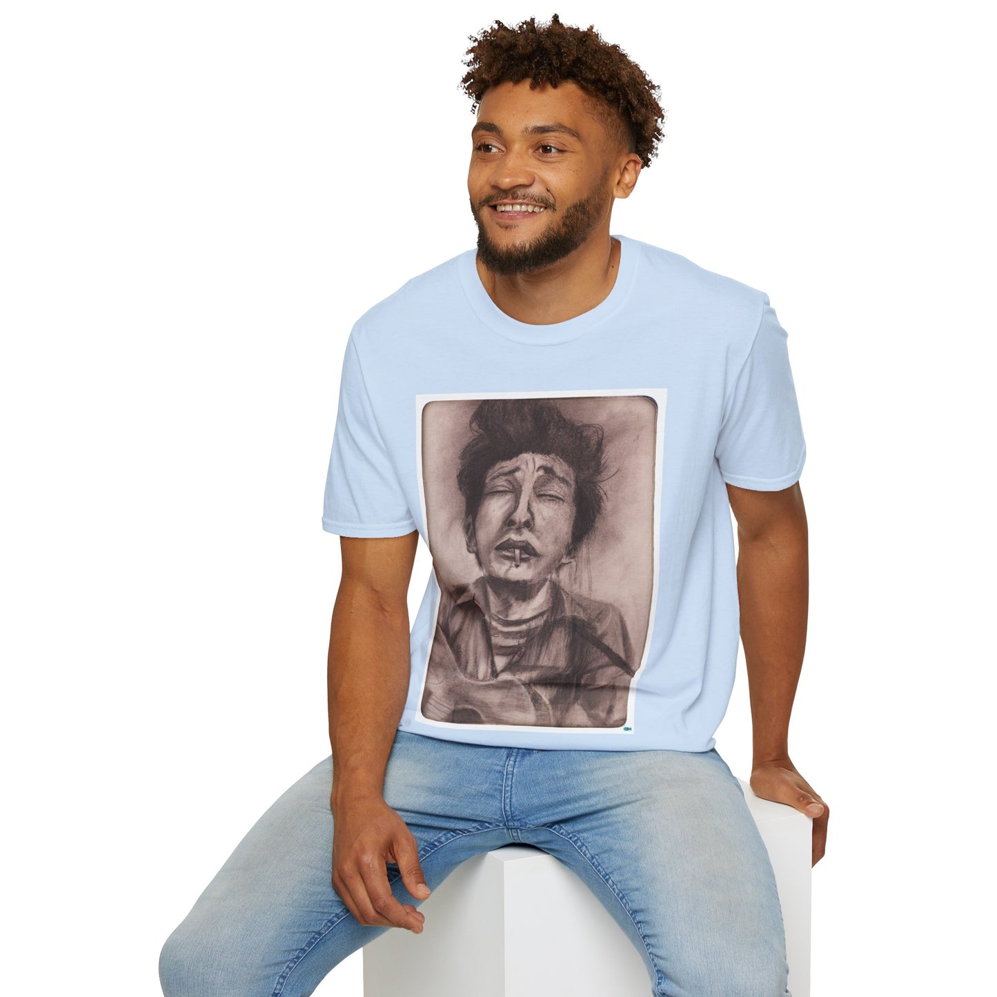 Bob Dylan Original Charcoal Print Unisex Soft Vintage Style T-Shirt, Music Lover Gift,