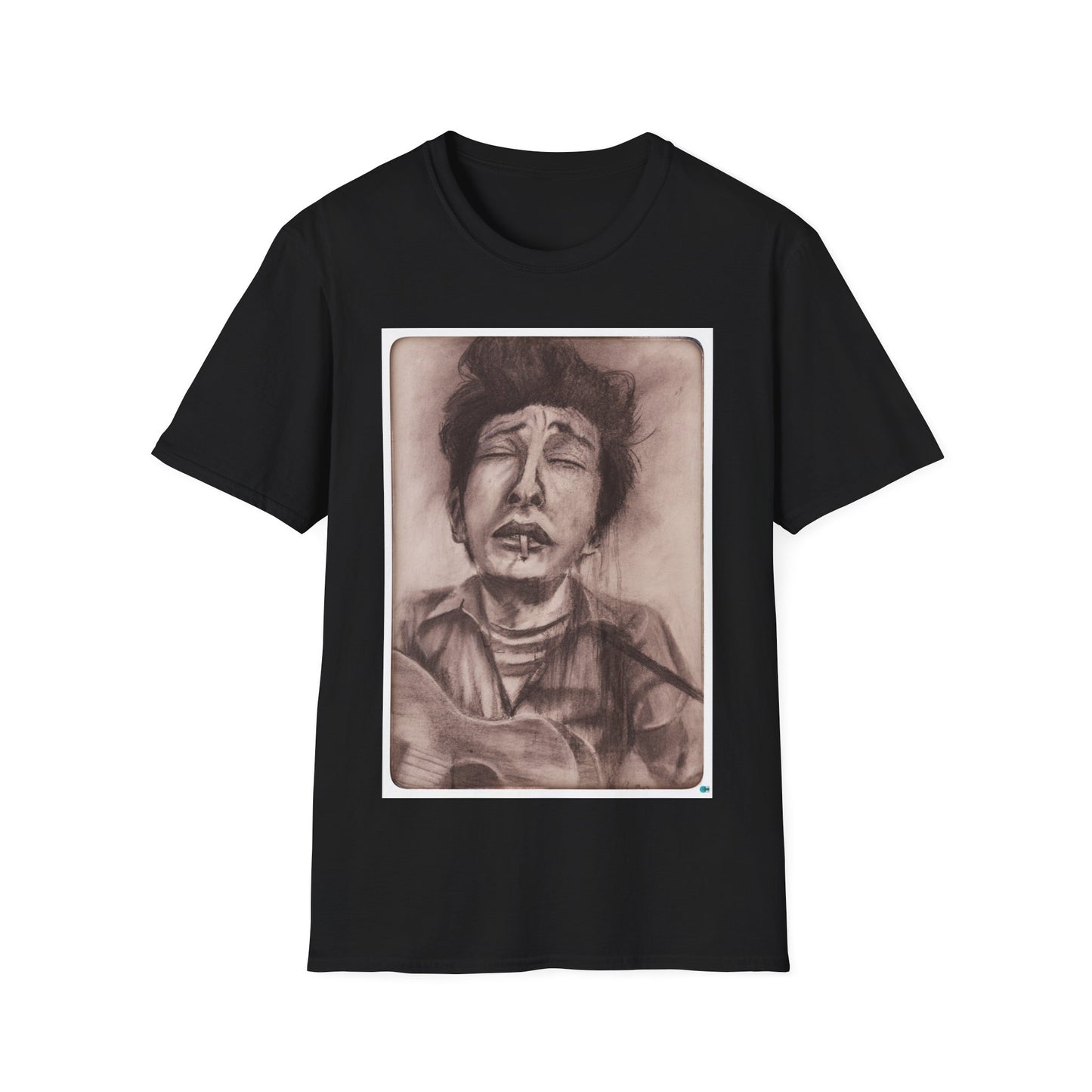 Bob Dylan Original Charcoal Print Unisex Soft Vintage Style T-Shirt, Music Lover Gift,