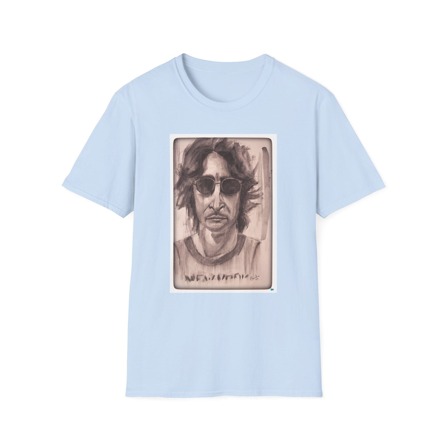 John Lennon Charcoal Drawing Unisex T-Shirt, Urban Graphic Tee, Music Lover Gift, Vintage Band Shirt, Stylish Men's Top