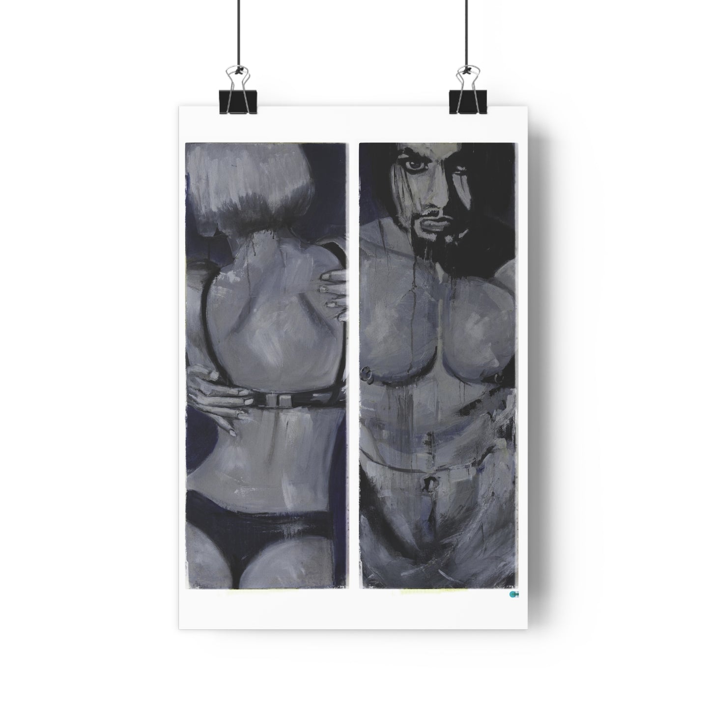 Giclée Art Print of a sexy couple in underwear