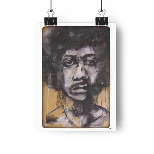 Jimi Hendrix Pastel Portrait Giclée Art Print