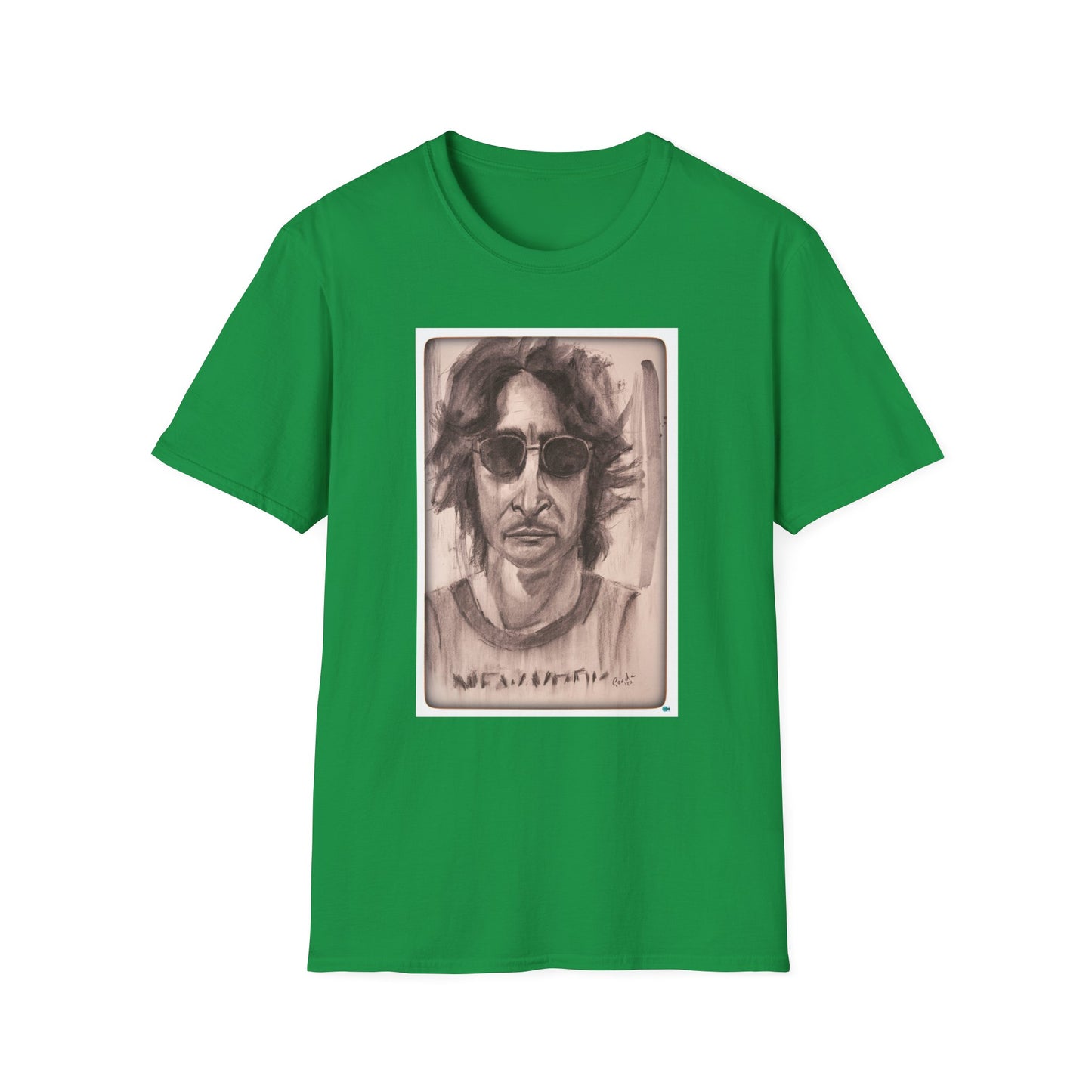 John Lennon Charcoal Drawing Unisex T-Shirt, Urban Graphic Tee, Music Lover Gift, Vintage Band Shirt, Stylish Men's Top