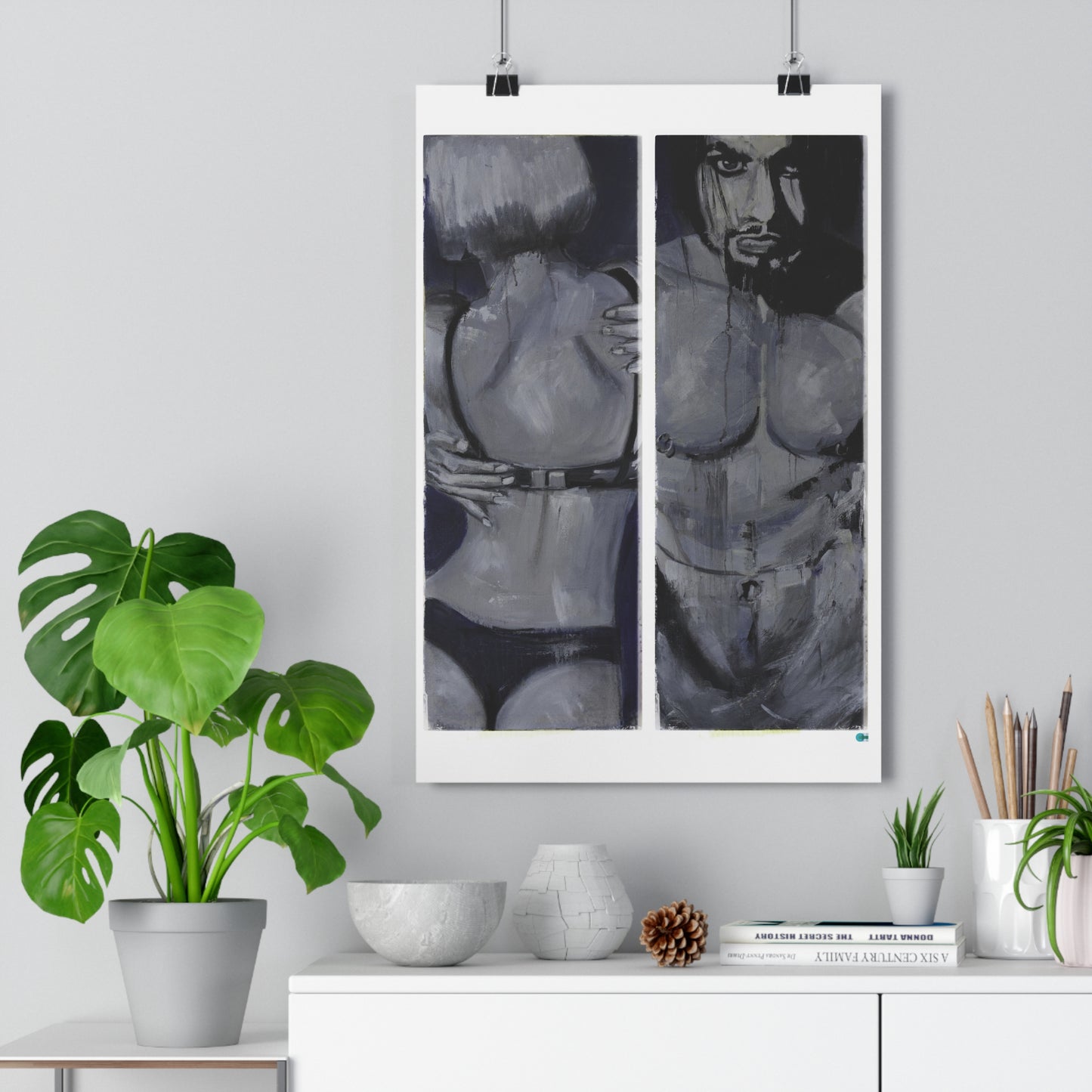 Giclée Art Print of a sexy couple in underwear