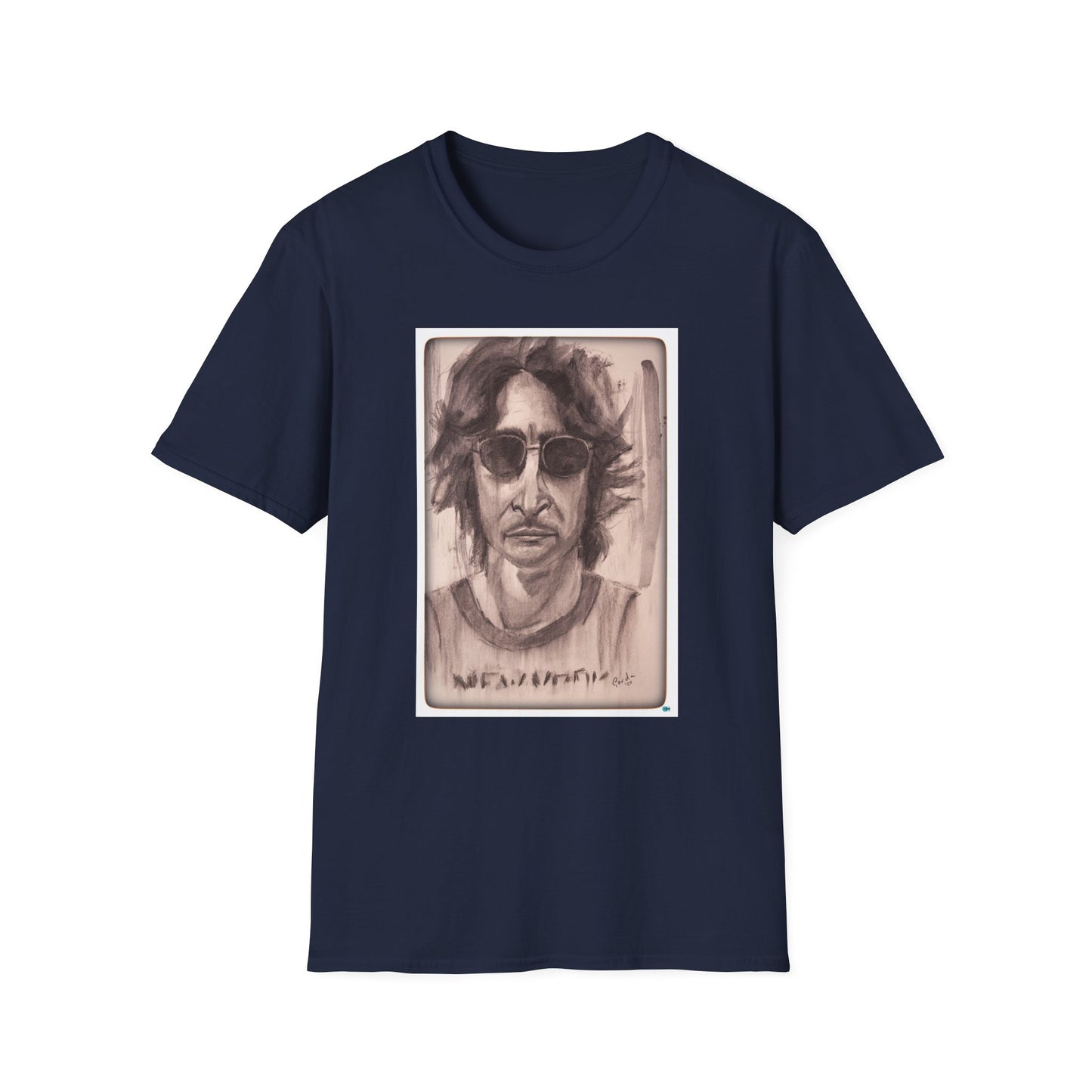 John Lennon Charcoal Drawing Unisex T-Shirt, Urban Graphic Tee, Music Lover Gift, Vintage Band Shirt, Stylish Men's Top