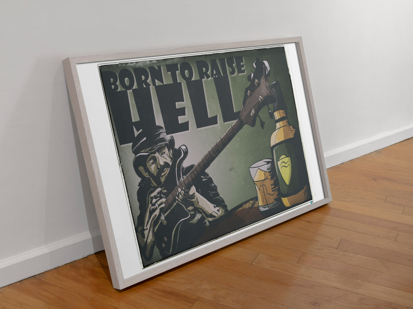 Giclée Art Print of Original digital illustration of Lemmy from Motorhead