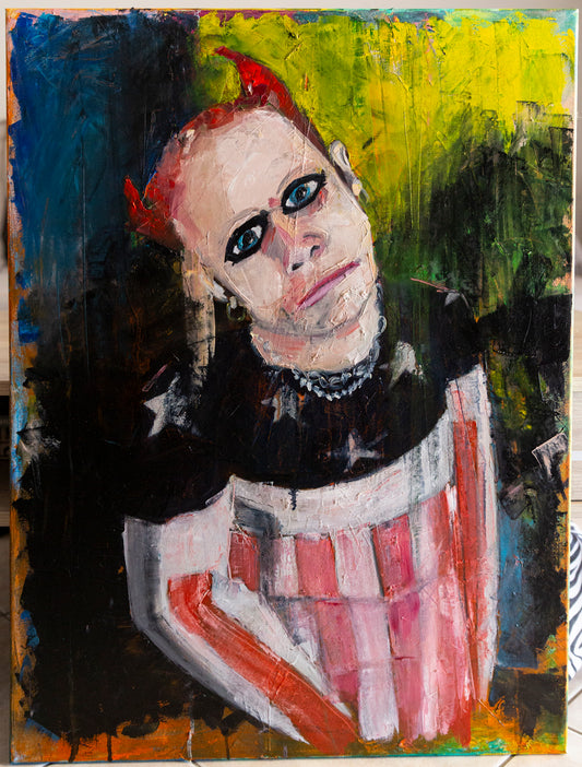 Keith Flint of the Prodigy. Oil on Canvas 80x60cm
